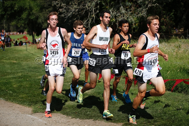2014StanfordD1Boys-086.JPG - D1 boys race at the Stanford Invitational, September 27, Stanford Golf Course, Stanford, California.